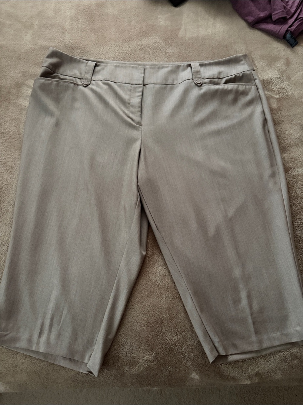 Joe Benbasset Taupe Capris with Pink Logo Tag